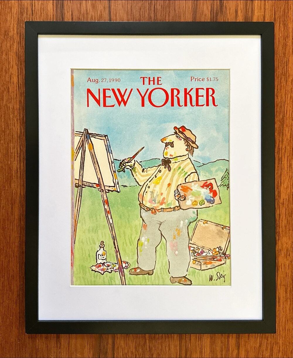 Framed 1990 The New Yorker Magazine Cover Aug 27 Steig Painter